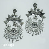Birds Filigree Plain Earrings Mexican Sterling Silver