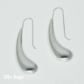 Tear Drops Plain Earrings Mexican Sterling Silver
