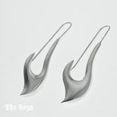 Fancy Hooks Plain Earrings Mexican Sterling Silver