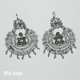 Filigree Plain Earrings Mexican Sterling Silver