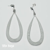 Hammered Drops Earrings Mexican Sterling Silver