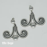 Hand Finished Plain Earrings Mexican Sterling Silver