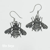 Bees Plain Earrings Mexican Sterling Silver