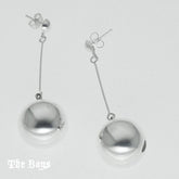 Ball Plain Earrings Mexican Sterling Silver