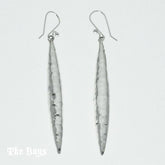 Chick Sticks Hammered Earrings Mexican Sterling Silver