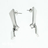 Elegant Bars Earrings Mexican Sterling Silver