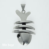 Fishbone Plain Pendant Mexican Sterling Silver