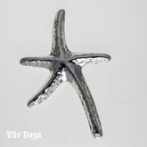 Starfish Hammered Pendant Mexican Sterling Silver