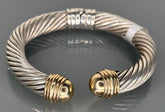 Gold Cable Silver Bracelet
