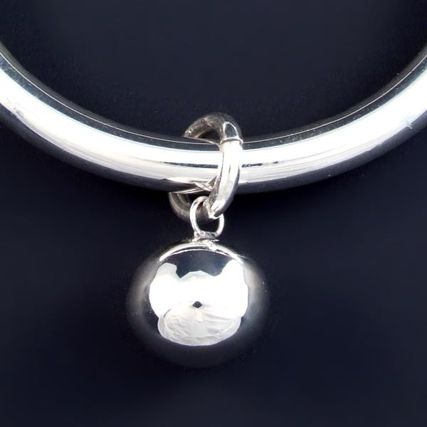 Plain Bracelet with Silver Marble