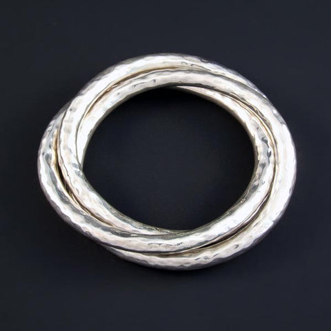 3 Hammered Bracelet