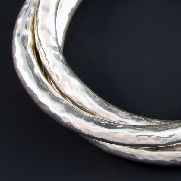 3 Hammered Bracelet