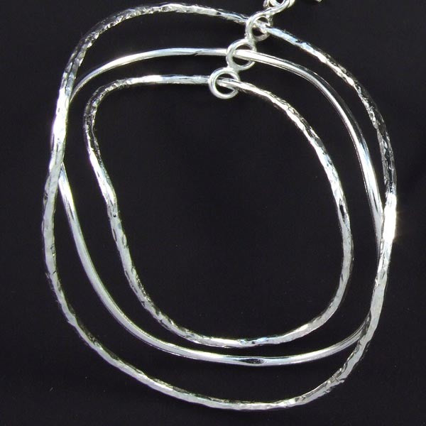 3 Hammered Wires Earrings