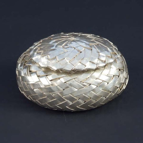 Round Basket Mexican Sterling Silver