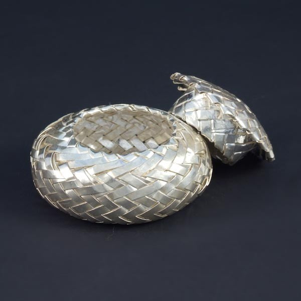 Round Basket Mexican Sterling Silver
