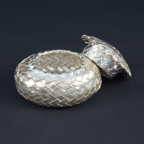 Round Basket Mexican Sterling Silver