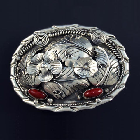 Flowered Buckle Belt