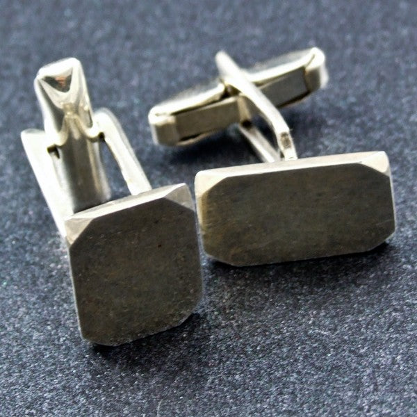 Rectangular Silver Cufflinks