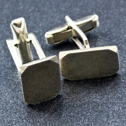 Rectangular Silver Cufflinks