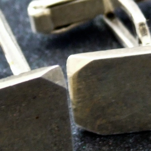 Rectangular Silver Cufflinks