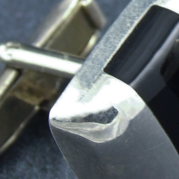Onix and Silver Cufflinks