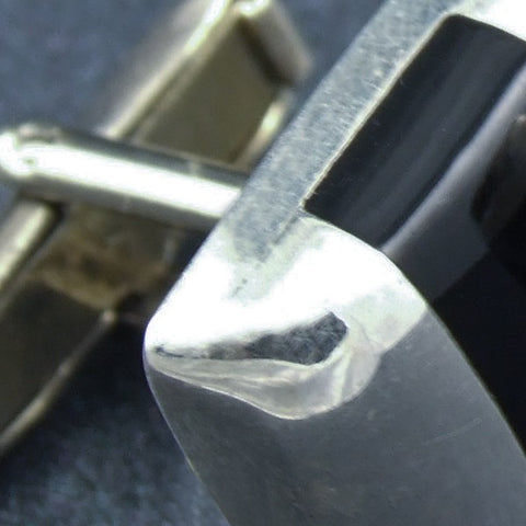 Onix and Silver Cufflinks