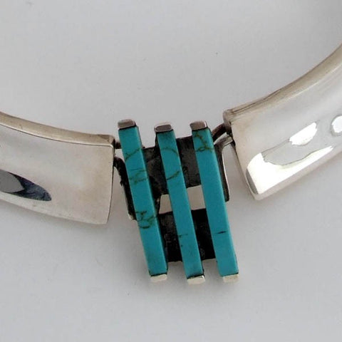 Plain Necklace With Turquoise Stones