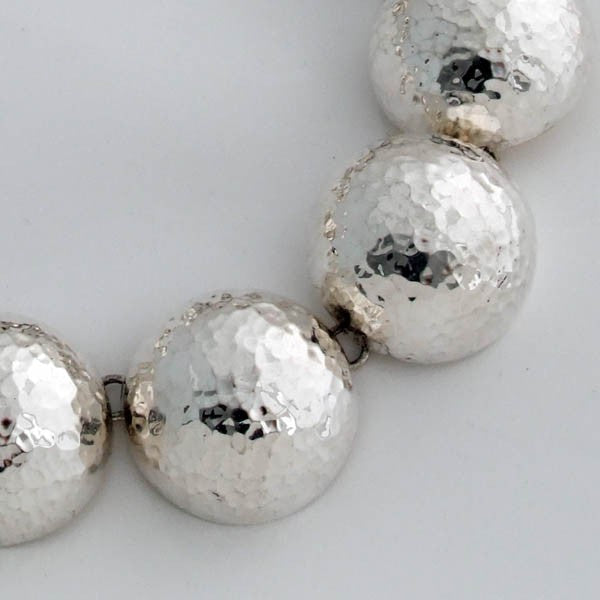 Hammered Semi-Spheres Necklace