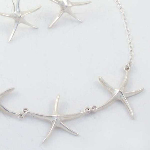 Silver Plain Stars Set