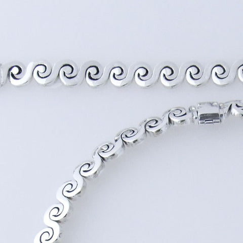 Waves Set Mexican Sterling Silver