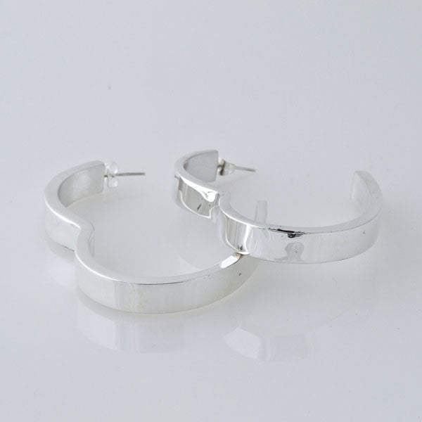 Hollow Hoops Heart Shaped
