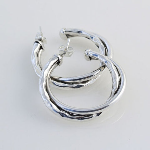Hoops Hammered/Plain Hollow