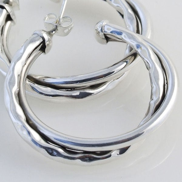 Hoops Hammered/Plain Hollow