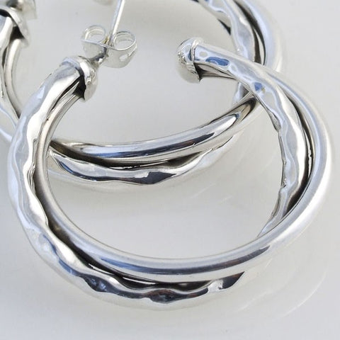 Hoops Hammered/Plain Hollow