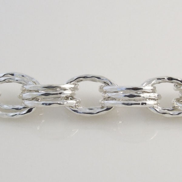 Bracelet With Triple Hammered Links