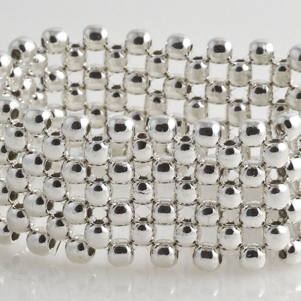 Beads Flexible Medium Bracelet Mexican Sterling Silver