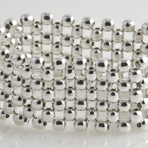 Beads Flexible Medium Bracelet Mexican Sterling Silver