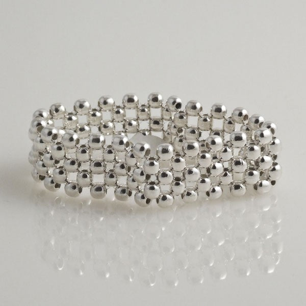 Beads Flexible Small Bracelet Mexican Sterling Silver