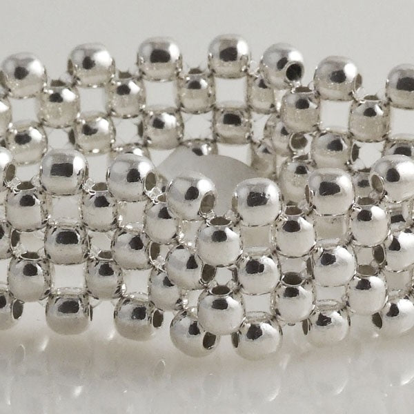 Beads Flexible Small Bracelet Mexican Sterling Silver