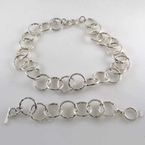 Hammered Necklace and Bracelet