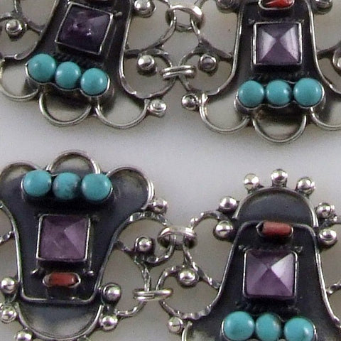Amethyst, Coral & Turquoise Set