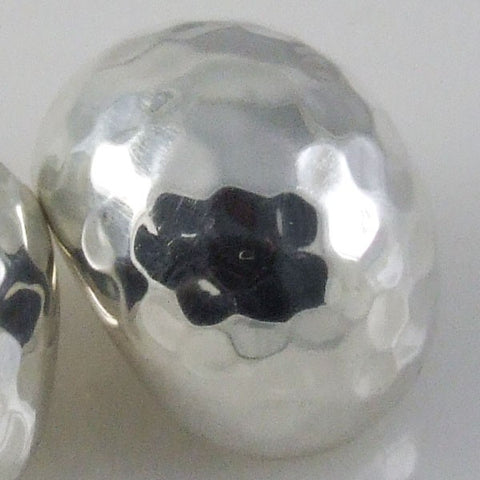 Hammered Oval Clip-ons Earrings