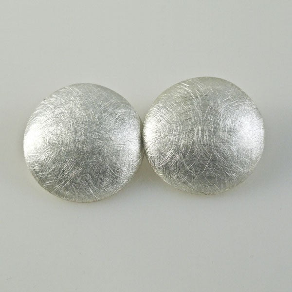 Circles Brushed Clip-ons Earrings