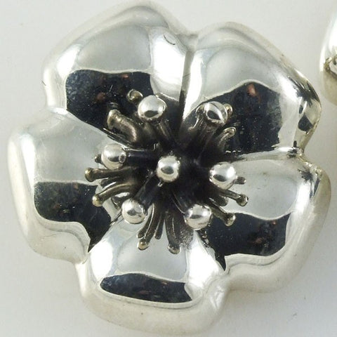 Flower Plain Clip-ons Earrings