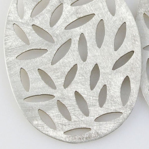 Brushed Cutout Post Hoops