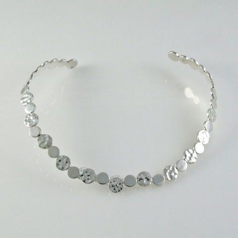 Silver Hammered Necklace