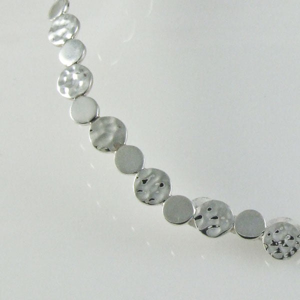 Silver Hammered Necklace