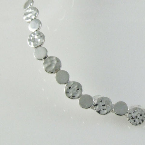 Silver Hammered Necklace