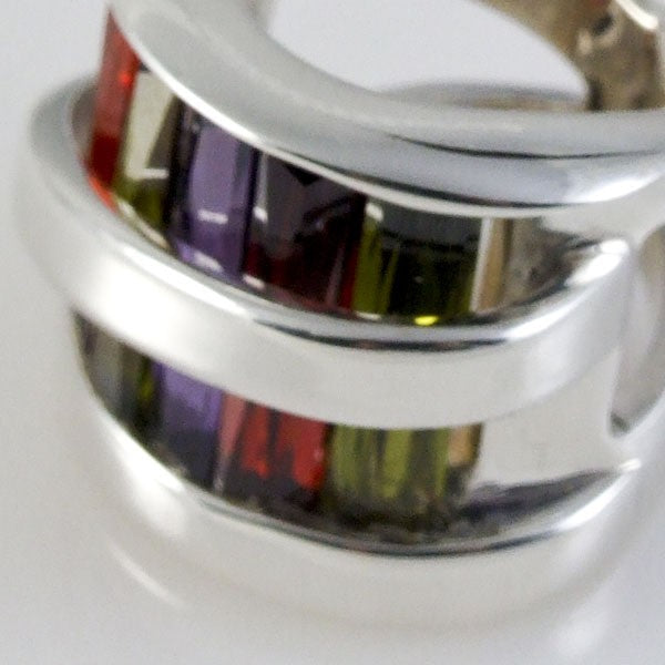 Peridot Amethyst Orange Citrine Ring