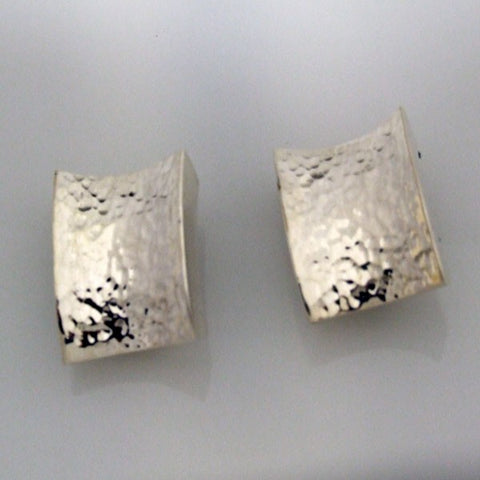 Clip On Hammered Earrings